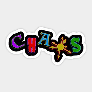 Colorful Chaos - Minimalist Chaos Star Design Sticker